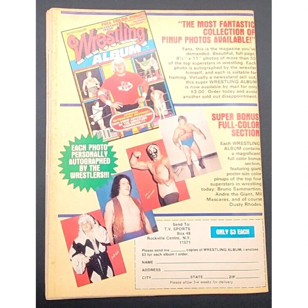 SPORTS REVIEW WRESTLING FEB 1980 DUSTY RHODES‎ TERRY FUNK  APARTMENT WRESTLING